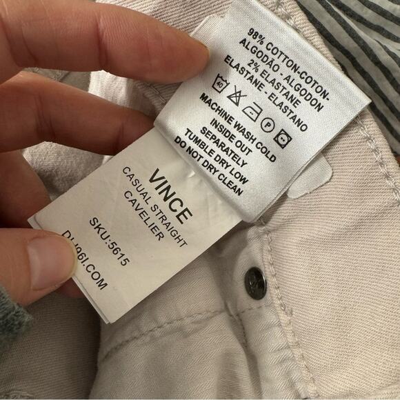 DL 1961 Tan Vince Casual Straight Jeans Mens 35 XTWill Classic Denim - Picture 14 of 14